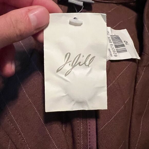NWT! J.Jill brown linen and cotton blend blazer - Picture 12 of 13